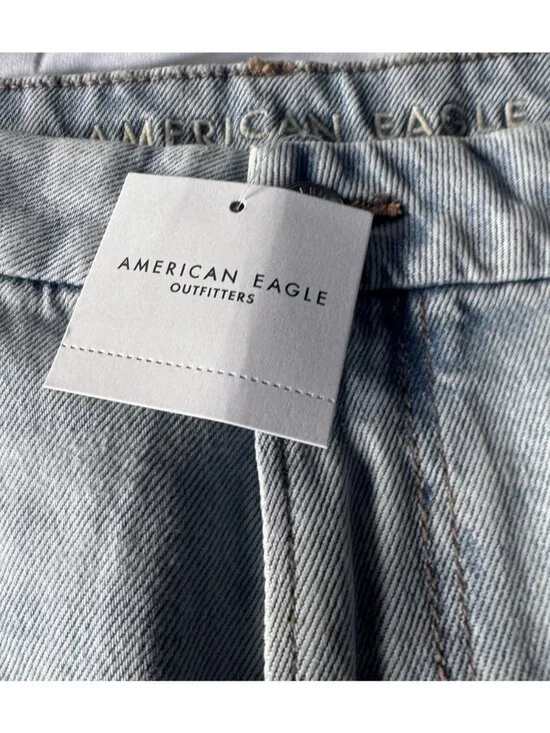American Eagle Curvy Stovepipe Jeans Women’s Sz 16 (33W)  Light Wash NWT - Picture 8 of 16